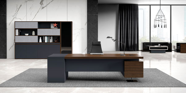 福瑪仕辦公家具|君悅系列現(xiàn)代大班臺文件柜組合實物展示視頻